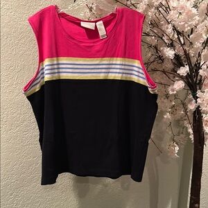 Bold Pink and Black Muscle Tee
